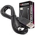 DevineCustomz® 1M USB Charger Cable Compatible for Nintendo New 3DS / 3DS XL / 3DS / New 2DS XL/New 2DS / 2DS XL / 2DS / DSi/DSi XL Black Quality Compact Strong Power Only