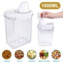 Up 1800ML Laundry Washing Up Powder Container Soap Detergents Storage Box Lid AU