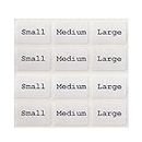 Paper Labels Multi-Purpose Clothing Size (Small, Medium, Large) Self Adhesive Paper Sticker Labels Size 30mm x 20mm - 300 PCS