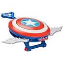 Marvel Mech Strike Mechasaurs Captain America Redwing Blaster, NERF Blaster with 3 Darts, Role Play Super Hero Toys for Kids Ages 5 and Up