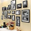 Art Street Shooting Star Wall Photo Frames for living Room, Set of 16 Photo frames (Black)