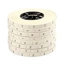 Bobbiny | Cotton Size Label [1 Roll = Pack of 2000 Labels] (Off-White) Number Roll Tags for Clothing, Dresses, and Other Projects (2XL)