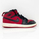 Nike Girls Air Jordan 1 640734-610 Red Basketball Shoes Sneakers Size 12C