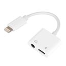 Fresh Fab Finds 2-In-1 3.5mm Headphone Adapter Charger For I phone 13/13Pro, SE, 12/Mini/Pro, 11/Pro Max. Audio Splitter Dongle. - White