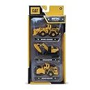 CAT Construction Toys Construction Die Cast Metal 3 Pack Vehicles - Steam Roller/Excavator/Wheel Loader for Ages 3+