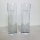 Rekorderlig Cider Tall Glasses x 2 Beautifully Swedish Clear White Etch Print