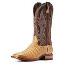 Ariat Mens Gunslinger Western Boot Honeycomb Caiman Belly/Dark Brown 11 Wide