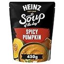 Heinz Soup of the Day Spicy Pumpkin Soup Pouch Vegetable Soup Easy Lunch or Dinner 430g