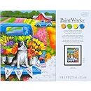 PaintWorks Flower Power Dog Paint by Number Kit, Multi-Color