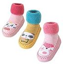 SEAUR Baby Animal Sock Shoes Anti-Slip Infant Shoes Slipper Socks Toddler Girl First Walkers Crib Floor Shoes Anti-slip Cotton Moccasins 6-12 Months