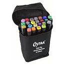 Oytra Alcohol Markers Dual Twin Tip Art Sketch Pens Touch Marker for Manga Portrait Illustration Drawing Fashion Anime Architectural Drawings Painting (24 Colors)