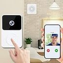 Smart Wireless Video Doorbell,Intelligent Visual Rechargeable WiFi Security Doorbell Camera App Control,HD Night Vision,Two-Way Audio,Automatical Work Mode for Apartment Home Office Front Door