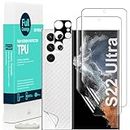 Ibywind Screen Protector for Samsung Galaxy S22 Ultra 5G,[Pack of 2],[Camera Lens Protector(Metal Material)][Back Carbon Fiber Film Protector][In-Display Fingerprint Support][Bubble Free]