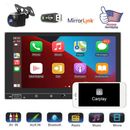 7" Double Din Car Stereo Apple/Android CarPlay Radio Touch Screen Bluetooth 4.2