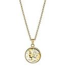 American Coin Treasures Gold-Layered Silver Mercury Dime Goldtone Coin Pendant with 18" Chain Necklace - Genuine and Elegant Keepsake Jewelry for Women | White Luxury Gift Box Included