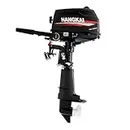 Outboard Motor Boat Engine 6 HP Outboard Motor Boat Engine 2 Stroke Heavy Duty Outboard Motor Fishing Boat Engine with Water Cooling System 102CC 4400W (2 Stroke 6ph)