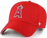 '47 MLB Team Color Primary Logo MVP Adjustable Hat, Adult One Size Fits All, Los Angeles Angels - Red, One Size