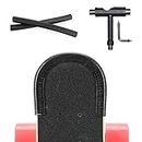 2 Pack Skateboard Deck Nose Guards and Tail Guards, Electric Longboard Edge Protector with Skateboard Tools, T-Type Skate Tool, YOUSHARES (Skateboard Guards (Black))