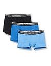 Calvin Klein Men’s 3-Pack of Boxers Trunks 3 PK with Stretch, Black/Delft/Silver Lake Blue, L [Amazon Exclusive]
