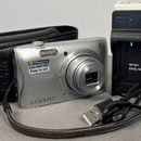 Nikon Coolpix S3700 Silver Digital Camera W/ Battery Charger Case 20.1 MP TESTED