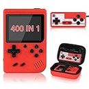 Handheld Game Console, TECTINTER Portable Retro Video Game Console with 500 Classical FC Games, 3.0-Inches LCD Screen, Retro Game Console Support for Connecting TV and Two Players(Red)