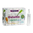 Party Essentials 1.5 Ounce Gelatin Shot/Gelatin Syringe Injectors with Caps, 12-Count, Clear