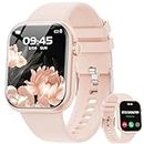 Smart Watch for Men Women(Calls, Message Push) 2024 Newest Fitness Tracker Records Steps and Calories with Heart Rate/Blood Oxygen/Sleep Monitor,1.83" Pink Smart Watches Fit for iOS & Android Phones
