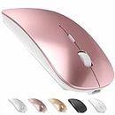Rechargeable Bluetooth Mouse for MacBook Pro Wireless Bluetooth Mouse for Mac Laptop MacBook Air Windows Notebook MacBook (Rose Gold)