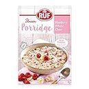 RUF Porridge Himbeer White Choc, fruchtiges, gesundes Frühstück mit gefriergetrockneten Himbeerstückchen, im praktischen Portionsbeutel, 1 x 65g Beutel