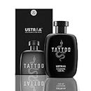 Ustraa Tattoo Cologne - 100ml - Perfume for Men | with a mix of spicy, woody and citrusy notes | Ideal for night occasions | Long-lasting fragrance with no gas