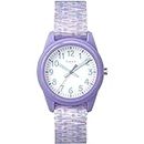 Timex Girls TW7C12200 Time Machines Purple/White Sport Elastic Fabric Strap Watch