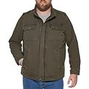 Levi's mens Washed Military Cotton Lightweight Jacket, Olive, Large US