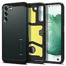 Spigen Tough Armor Back Cover Case Compatible with Galaxy S22 (TPU + Poly Carbonate | Abyss Green)