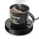 Coffee Mug Warmer and Smart Cup Warmer,Mug Warmer for Desk,Electric Beverage Warmer with 3 Temperature Settings with Auto On/Off, Auto Power-Off Protection Obtained RCM Certification (Black)