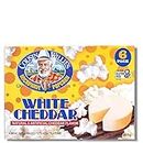 Cousin Willie's Microwave Popcorn Bags, White Cheddar (6 bags), Gourmet Popcorn Boxes for Party, Whole Grain Popcorn, Gluten Free, Low Calorie Healthy Snack, Made in USA, non-GMO