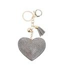 TIDTALEO Tassel Keychain Leather Key Fob Leather Key Chain Heart Keychain Women Keychain Women Key Ring Fashion Key Ring Heart Shape Key Rings Pendant Miss Heart-shaped