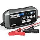 TOPDON 10 15 30 Amp Automotive Battery Charger for 6V/12V/24V Car, Automatic Repair Desulfator Trickle Charger Maintainer, Stable Power Supply and Voltage Stabilizer for ECU Programming