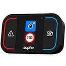 Saphe Drive Mini Speed Camera Detector with Colour Display, Detects Upcoming Speed Cameras and Hazards, No Subscription Necessary