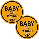 TOTOMO # ALI-031 (Set di 2) Baby on Board Magnet Decal Safety Attenzione Sign for Car Bumper - Baby Ciuccio