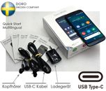 Doro 8050 16GB Grey Quad Core 2x Cameras LTE WLAN Gsm Smartphone For Seniors New