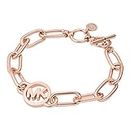Michael Kors Women's Rose Gold Brass Chain Bracelet, (Model: MKJ7745791)