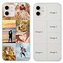 PRUIE Custom Phone Cases for iPhone, Customize Your Own Translucent Frosted Picture Collage, Personalized Gift for Couples, Friends, Compatible with iPhone 11 12 13 14 Pro Max X XR, Samsung S20 S21