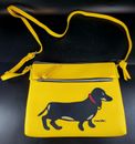 MARC TETRO DACHSHUND DOUBLE ZIP CROSSBODY BAG NEW Without Tags 