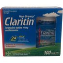 Claritin 24hr Non-drowsy Allergy Tablets Loratadine 10mg 100 Ct Exp11/2025+