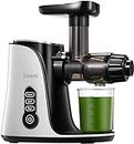 Brewsly Juicer Machine, Masticating Juicer with Reverse Function, Cold Press Juicer, Fruit Juicer Machine, Slow Juicer with 2 Speed Modes, Easy to clean, Quite Motor