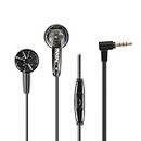 FAAEAL Iris Ancestor in-Ear Earphones, Super Bass 3.5mm Wired Headphones, Earbuds Without/with HD Microphone, Balanced Sound 32ohm Flat Head Earbuds for Smartphones (with Mic, Gray)