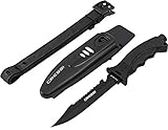 Cressi Unisex Adult Borg Knife Black Blade - Black, 26.5 cm