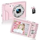 Digital Camera, Autofocus 1080P 48MP Digital Camera for Teens, Compact Mini Point and Shoot Small Digital Camera with 32GB Memory Card 16X Digital Zoom for Kids Boys Girls Adults Children Students
