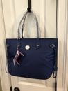 New With Tags Blue Shoulder Bag Joy Mangano WR34 Blue Canvas 17 X 11”