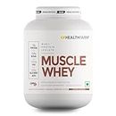 Healthfarm Muscle Whey Protein,26g Protein Per Serving | Zero Amino Spiking Substance|Added Vitamins (Choco Crunch, 2kg)